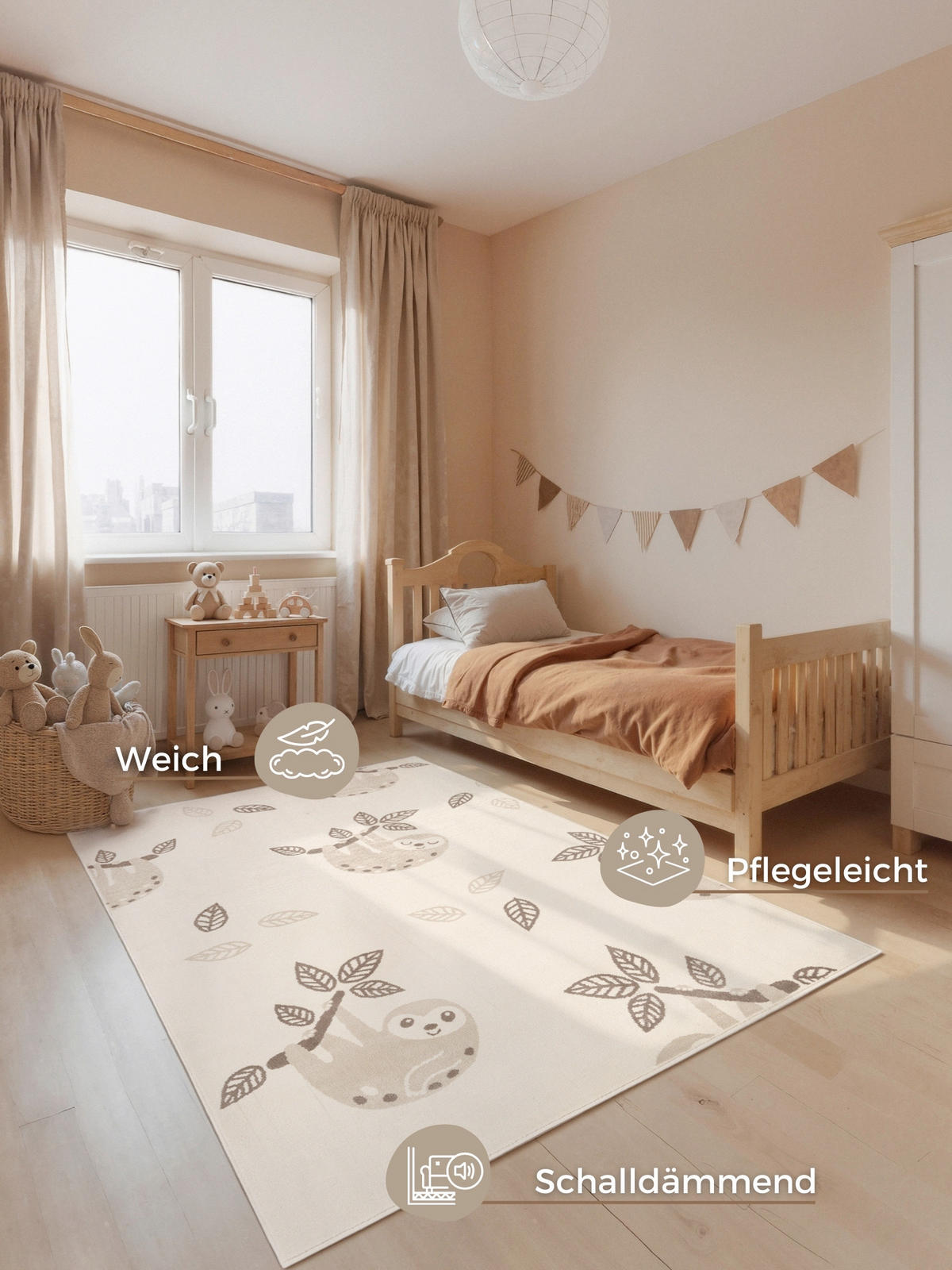 KINDERTEPPICH 120/170 cm Adventures Tier  - Multicolor/Creme, Design, Kunststoff/Textil (120/170cm) - Hanse Home