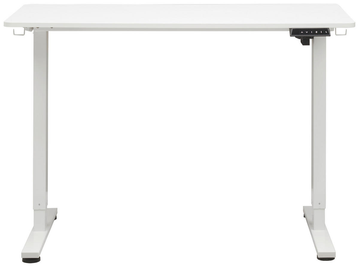 SCHREIBTISCH höhenverstellbar  - Weiß, MODERN, Holzwerkstoff/Metall (120/60/73,5-118cm) - Livetastic