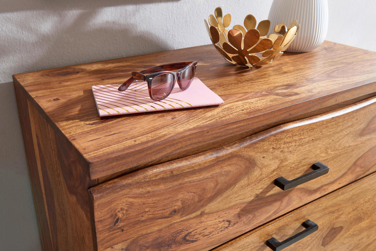 SIDEBOARD  in 80/120/41,5 cm  - Sheeshamfarben/Schwarz, Design, Holz/Metall (80/120/41,5cm) - MID.YOU