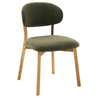 STUHL  Stoffauswahl Struktur  Olivgrün, Wildeiche  - Wildeiche/Olivgrün, Konventionell, Holz/Textil (50/82/57cm) - Venda