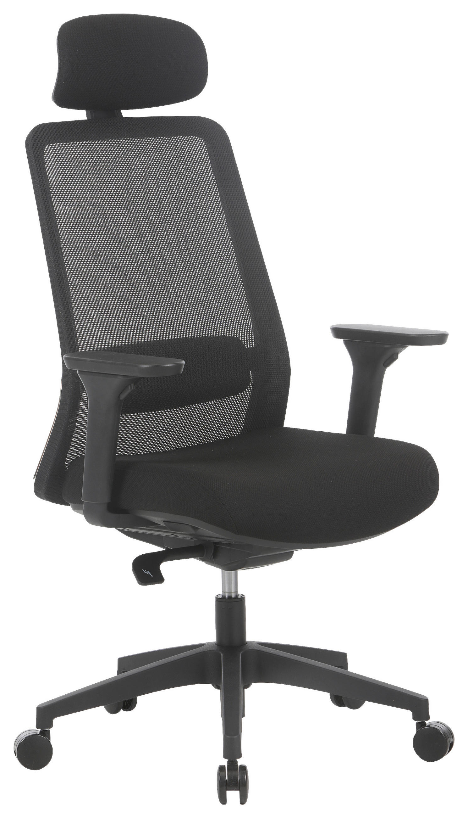 STOLICA OKRETNA crna plastika, tekstil - crna, Moderno, tekstil/plastika (64/114-124/64cm) - Novel
