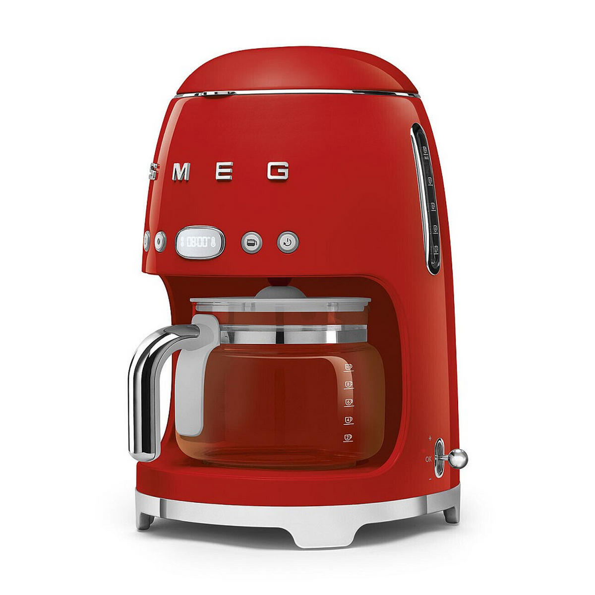 FILTERKAFFEEMASCHINE  - Rot, Basics, Glas (25,6/36,1/24,5cm) - SMEG