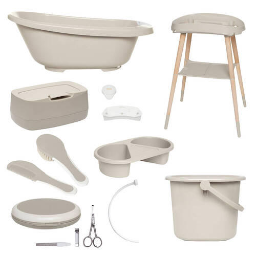 BABYBADESET SENSE 8-teilig  - Taupe, Basics, Kunststoff (79.5/40cm) - Bebe Jou