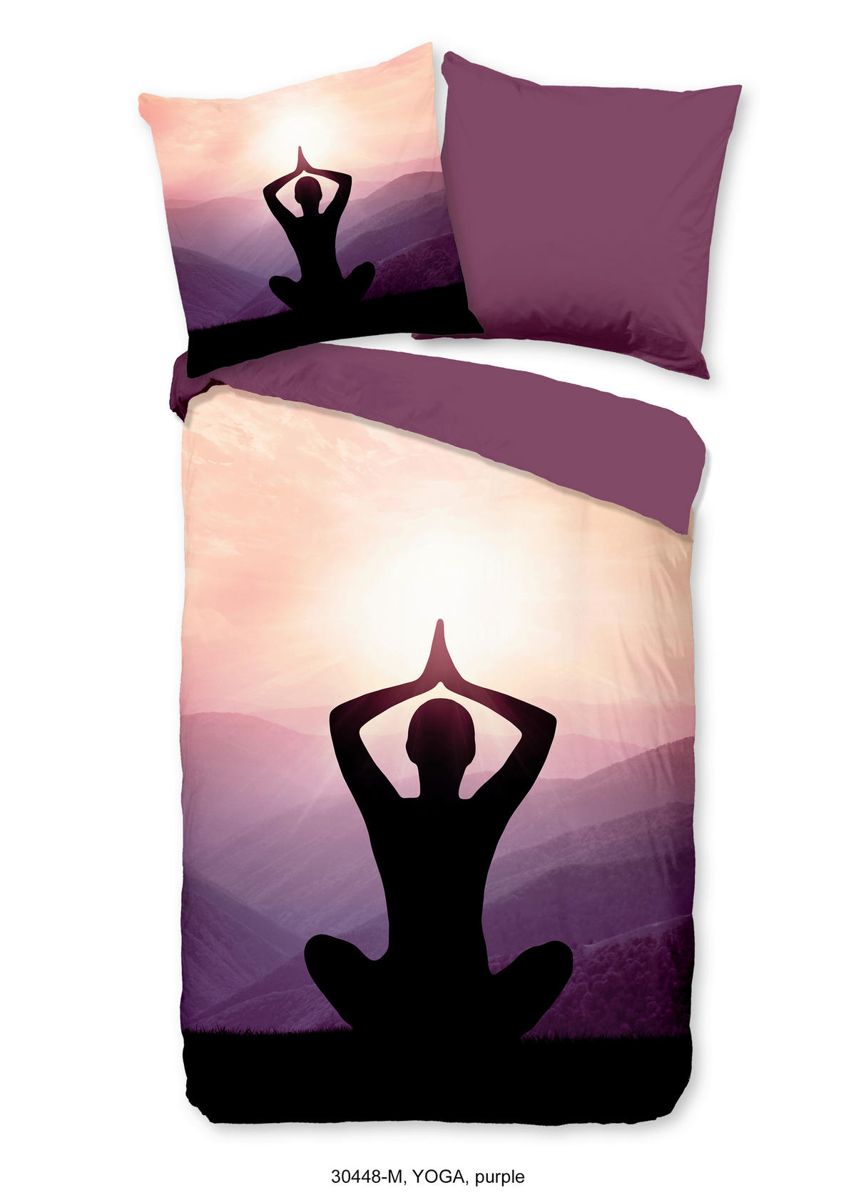 WENDEBETTWÄSCHE Yoga Mikrofaser 135/200 cm  - Violett, LIFESTYLE, Textil (135/200cm)
