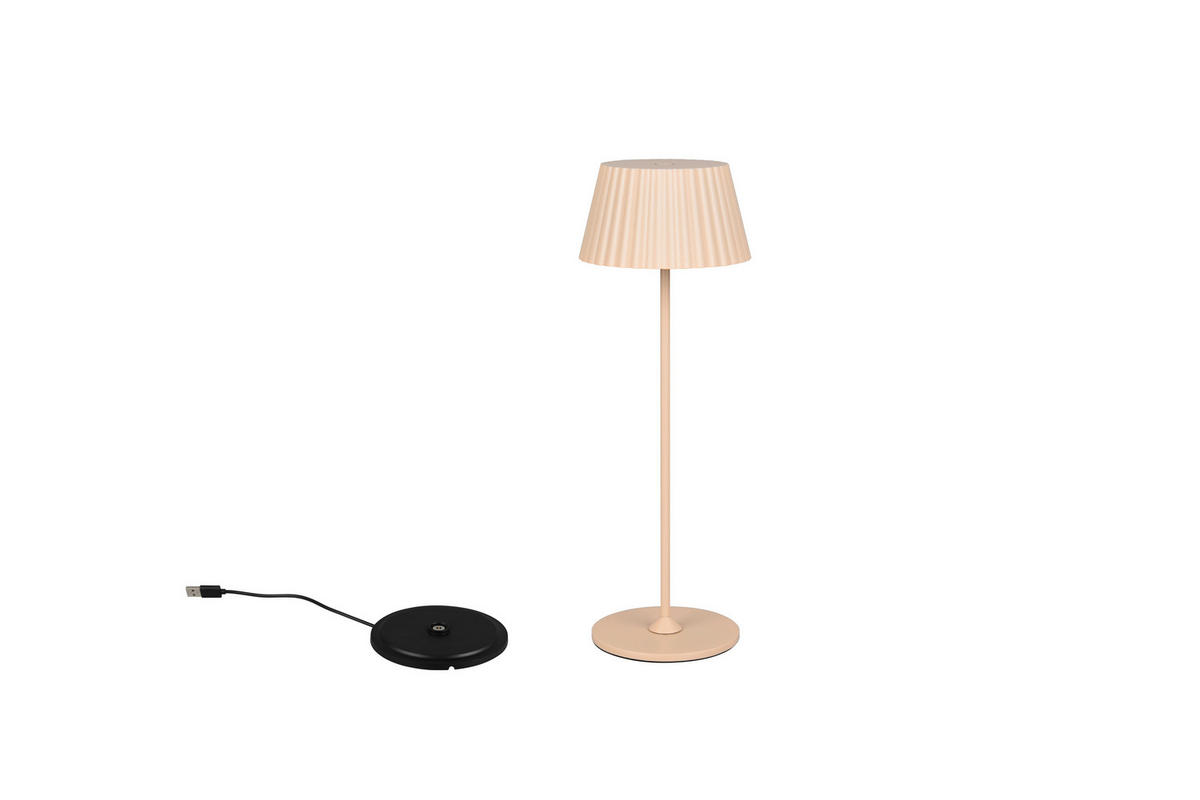 STOLNÍ LAMPA NA BATERIE 13,5/39,1 cm - pískové barvy, Design, kov (13,5/39,1cm)