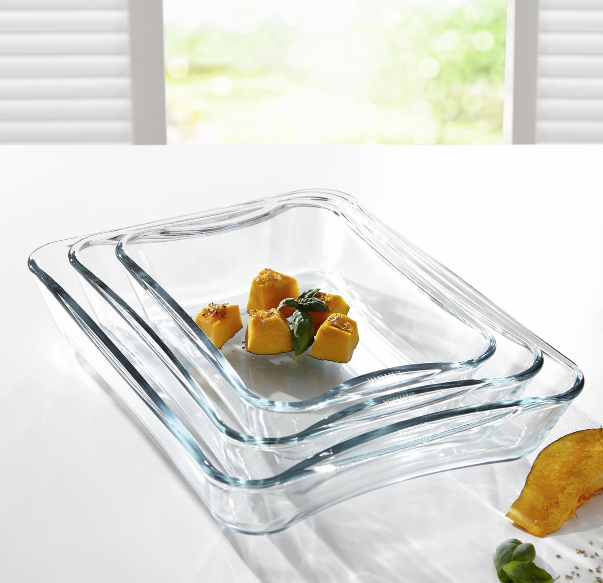 AUFLAUFFORMENSET  3-teilig  - Transparent, Basics, Glas - Homeware Profession.