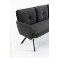 SITZBANK 180/93/67 cm Cord Anthrazit Metall  - Anthrazit/Schwarz, Design, Textil/Metall (180/93/67cm) - Novel