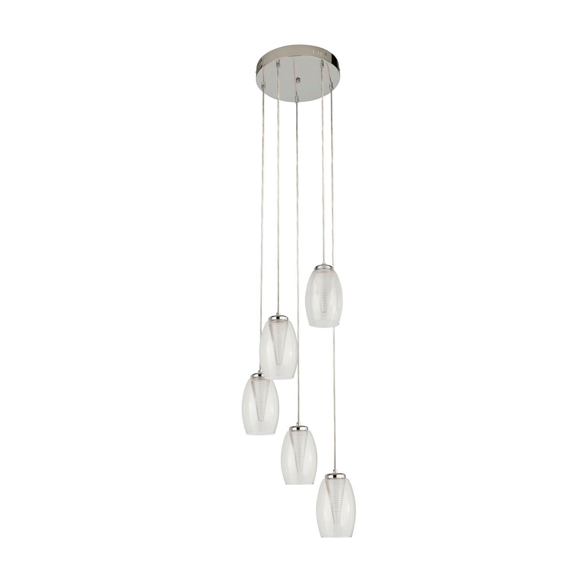 LED-HÄNGELEUCHTE 35/150 cm  - Chromfarben, LIFESTYLE, Glas/Kunststoff (35/150cm)