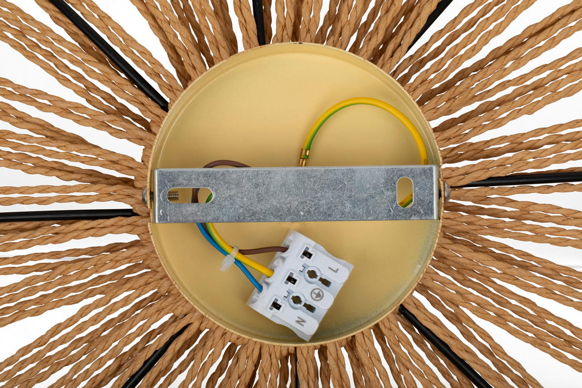 DECKENLEUCHTE 50/23 cm   - Hellbraun, Design, Papier/Metall (50/23cm) - Collet's Monde