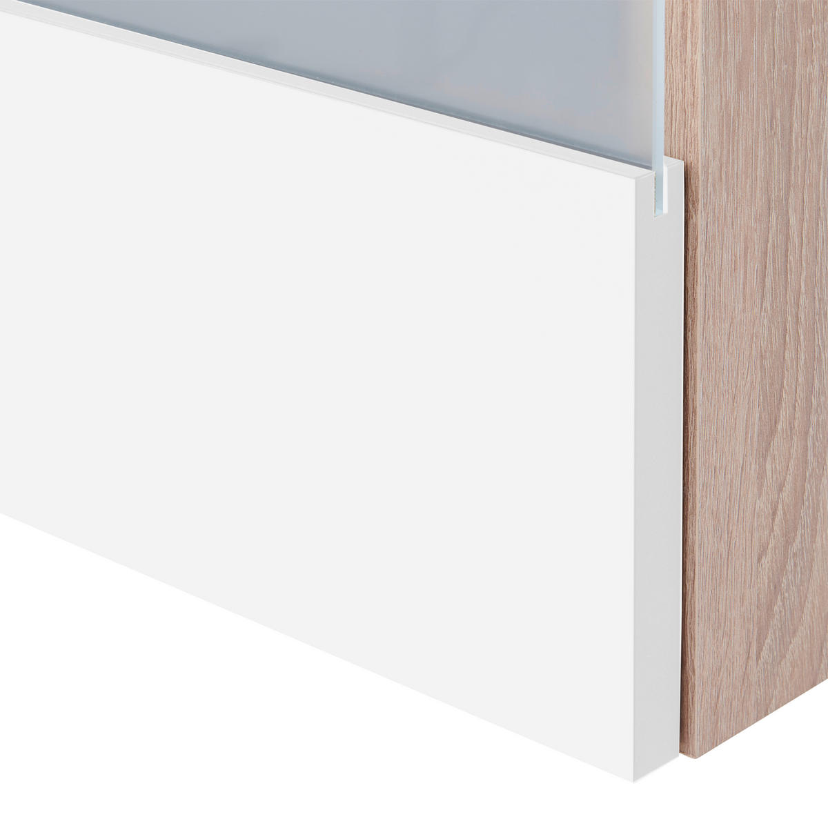 KÜCHENBLOCK 310 cm   in Weiss, Eichefarben  - Weiss/Eichefarben, Basics, Holzwerkstoff (310cm) - Respekta