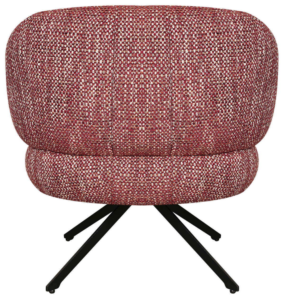 FÅTÖLJ i metall, textil röd, svart  - röd/svart, Design, metall/textil (79/77/70cm) - Stylife