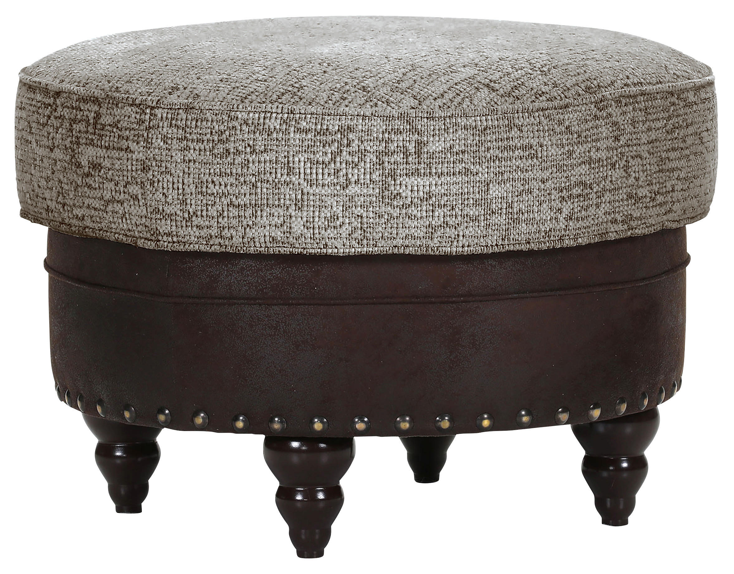 HOCKER in Textil Dunkelbraun, Graubraun  - Dunkelbraun/Graubraun, ROMANTIK / LANDHAUS, Holz/Textil (75/50/75cm) - Landscape