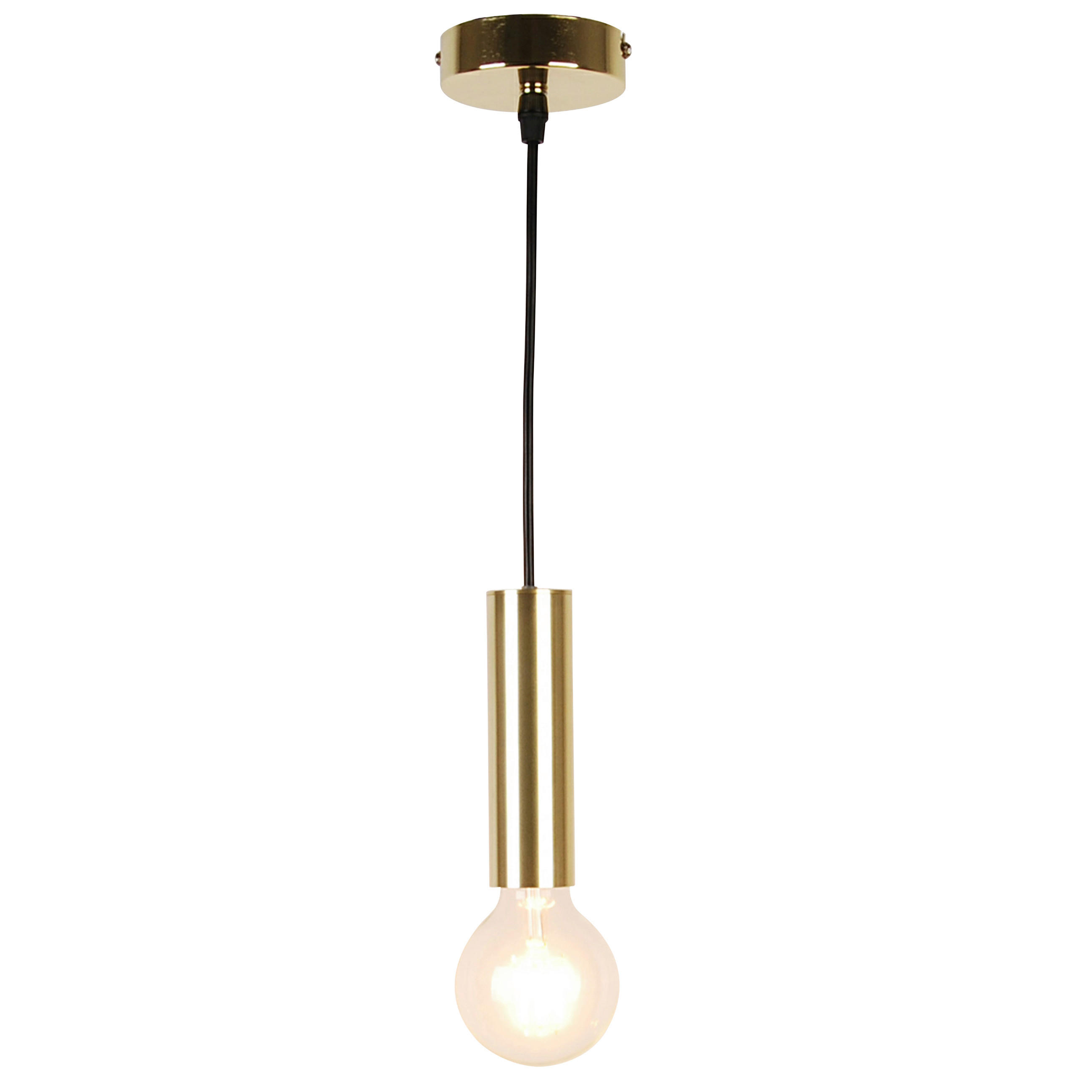PENDELLEUCHTE 10/10/110 cm  - Goldfarben/Schwarz, KONVENTIONELL, Metall (10/10/110cm)