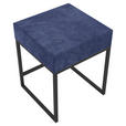 NACHTSCHRANK 45/55/45 cm  - Blau/Schwarz, Design, Textil/Metall (45/55/45cm) - Esposa