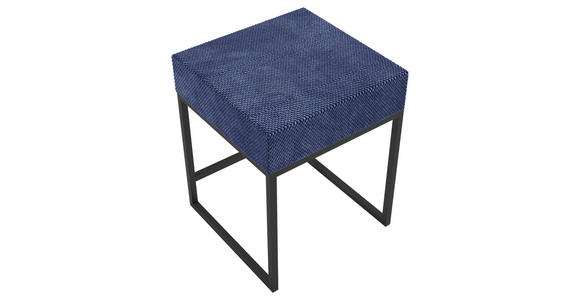 NACHTSCHRANK 45/55/45 cm  - Blau/Schwarz, Design, Textil/Metall (45/55/45cm) - Esposa