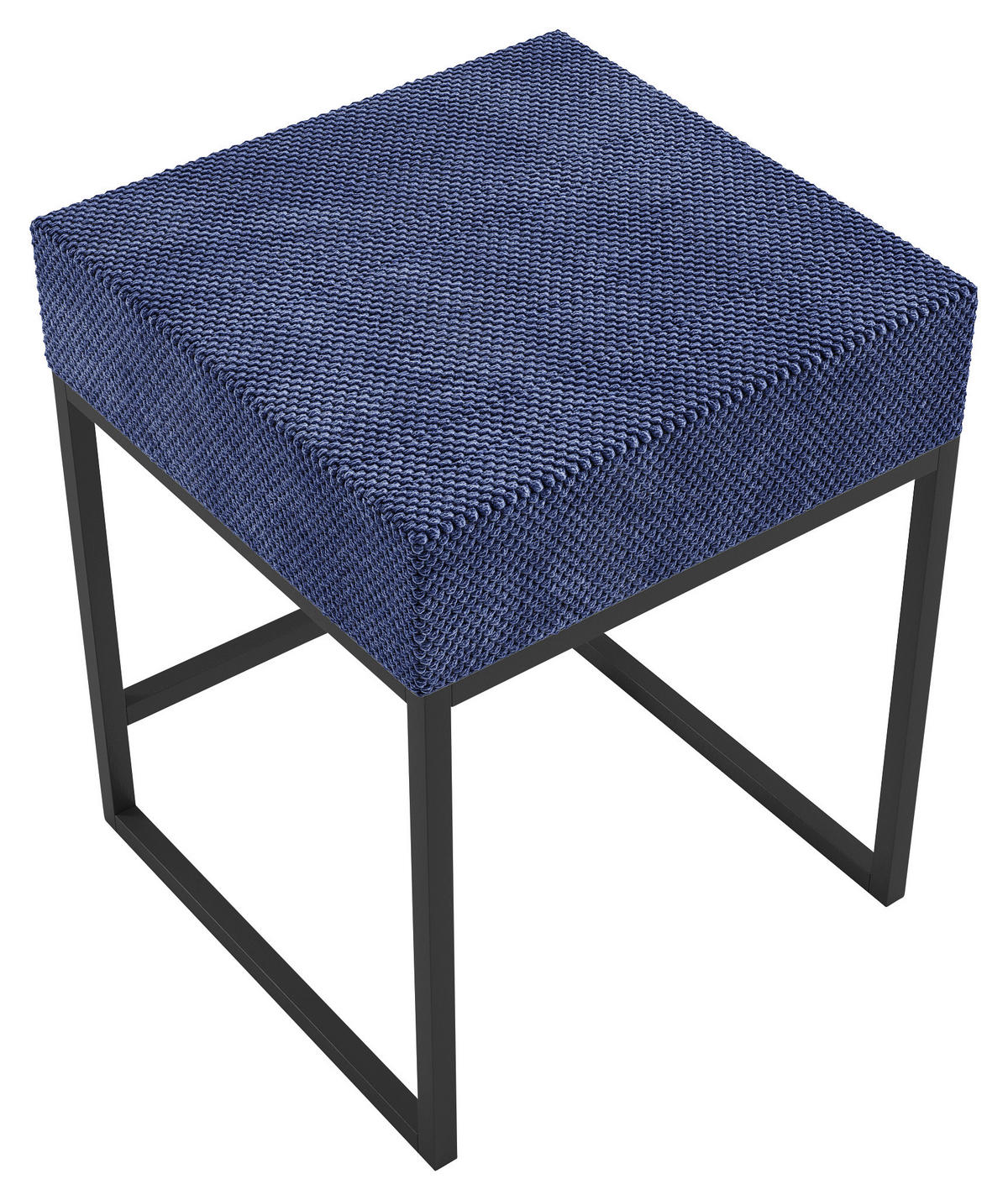 NACHTTISCH 45/55/45 cm  in Blau  - Blau/Schwarz, Design, Textil/Metall (45/55/45cm) - Esposa