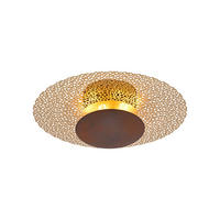 LED-DECKENLEUCHTE 45/45/16 cm   - Rostfarben, Design, Metall (45/45/16cm) - Paul Neuhaus