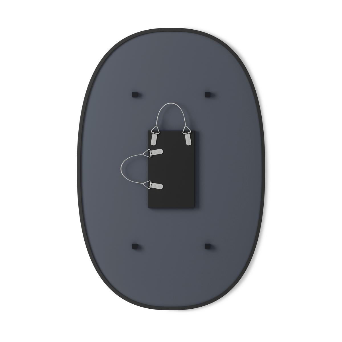 WANDSPIEGEL 61/91/3 cm    in oval  - Schwarz, Basics, Glas/Kunststoff (61/91/3cm) - Umbra