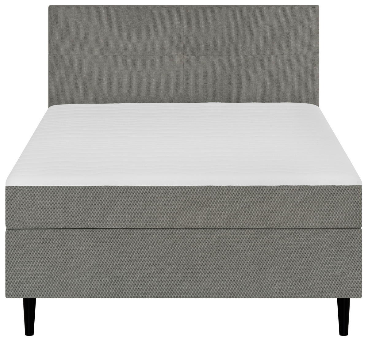 BOXBETT 120/200 cm  in Graphitfarben  - Graphitfarben/Schwarz, Konventionell, Textil (120/200cm) - P & B