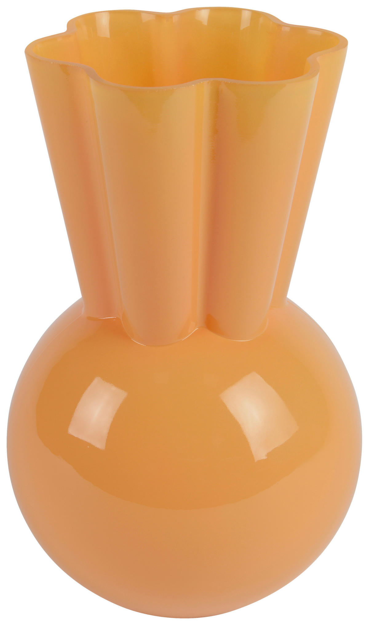 VASE  - Orange, Trend, Glas (17,50/17,50/28,00cm)