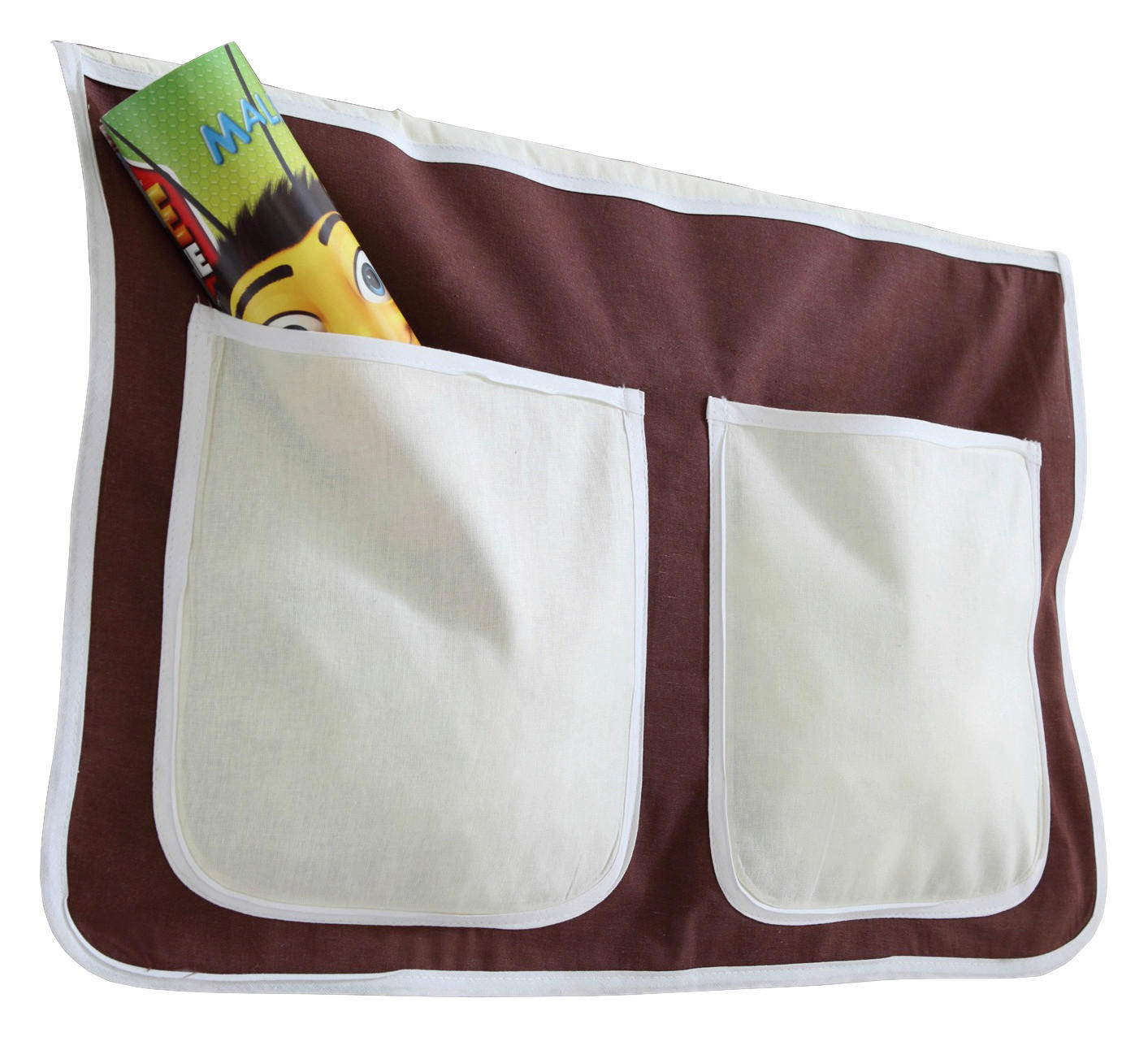 BETTTASCHE - Beige/Braun, KONVENTIONELL, Textil (56/32/2cm) - MID.YOU