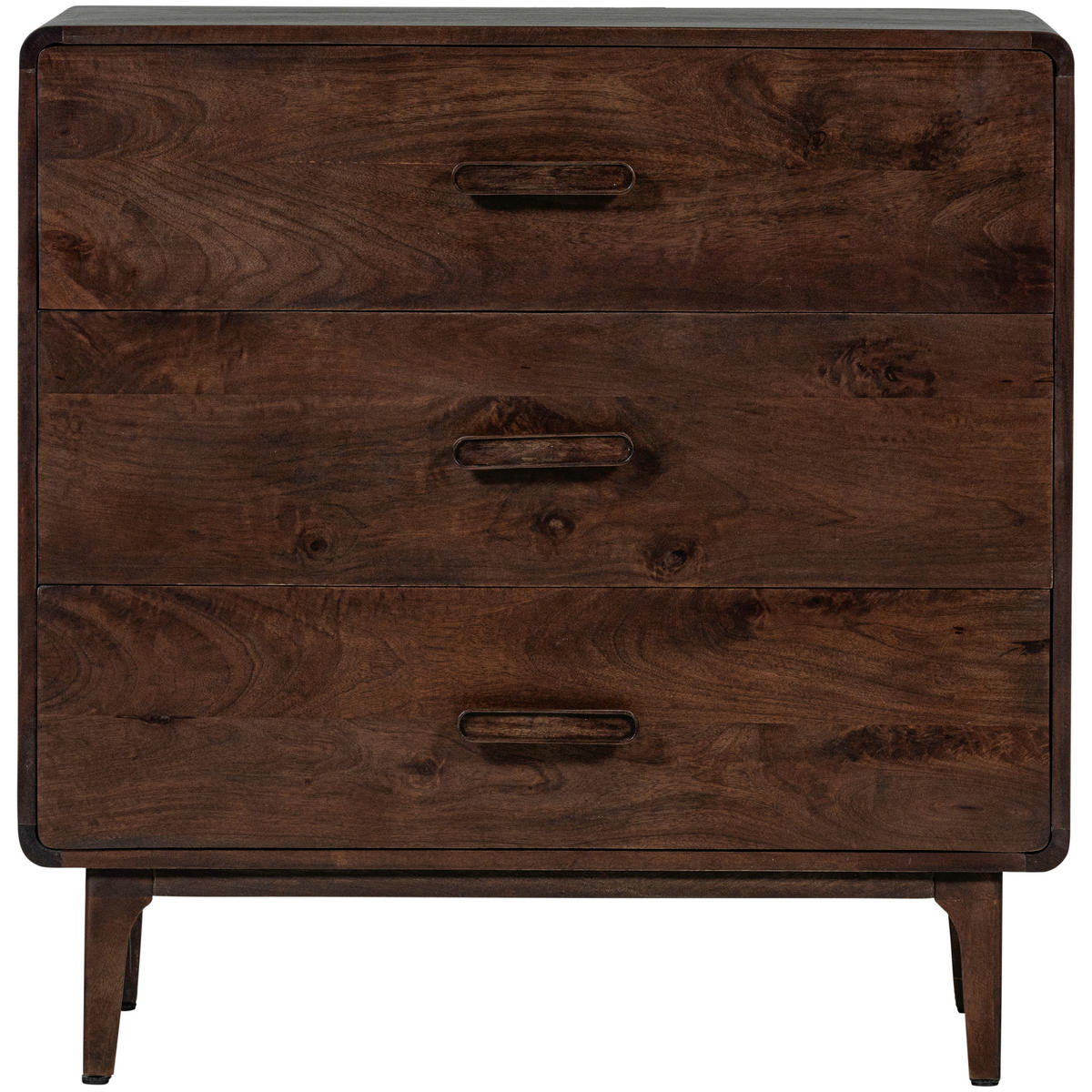 KOMMODE Liya  in 90/90/50 cm  - Dunkelbraun, Design, Holz (90/90/50cm) - Livetastic