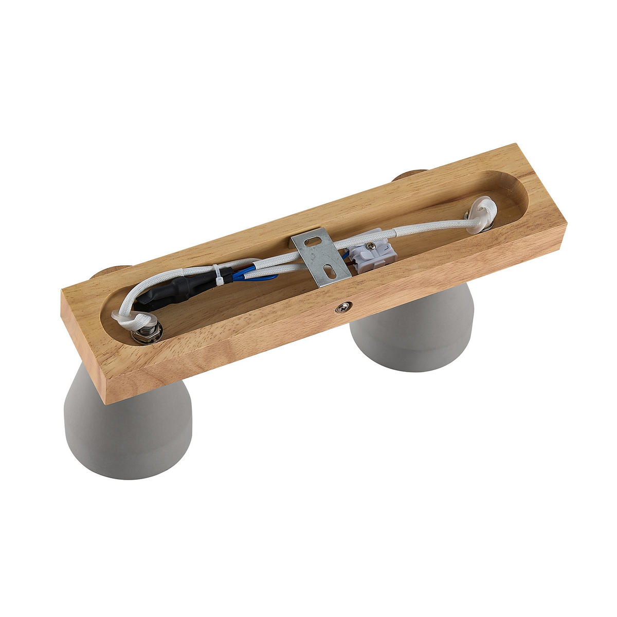 STRAHLER Alina 37/7,2/12,3 cm  - Eschefarben/Grau, Natur, Holz/Stein (37/7,2/12,3cm) - Novel