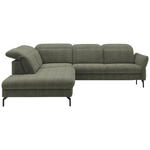 ECKSOFA  in Flachgewebe Grün  233/299-313 cm  - Schwarz/Grün, Design, Textil/Metall (233/299-313cm) - Dieter Knoll