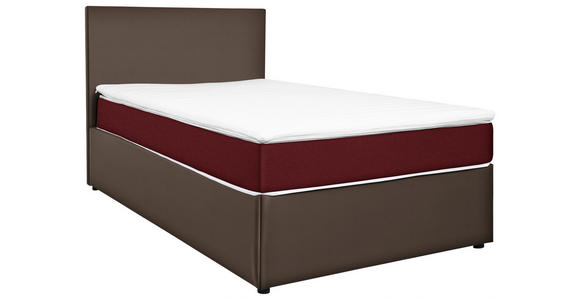 BOXBETT 160/200 cm  in Grau, Rot  - Rot/Grau, KONVENTIONELL, Holz/Holzwerkstoff (160/200cm) - Carryhome