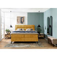 BOXSPRINGBETT 160/200 cm,  in Currygelb, Topper, H2 + H2 = mittel  - Currygelb/Schwarz, Design, Textil/Metall (160/200cm) - Esposa