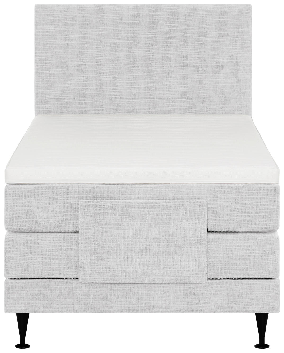 BOXSPRINGBETT 100/200 cm  Silberfarben  - Silberfarben/Schwarz, Konventionell, Holzwerkstoff/Textil (100/200cm) - Welnova