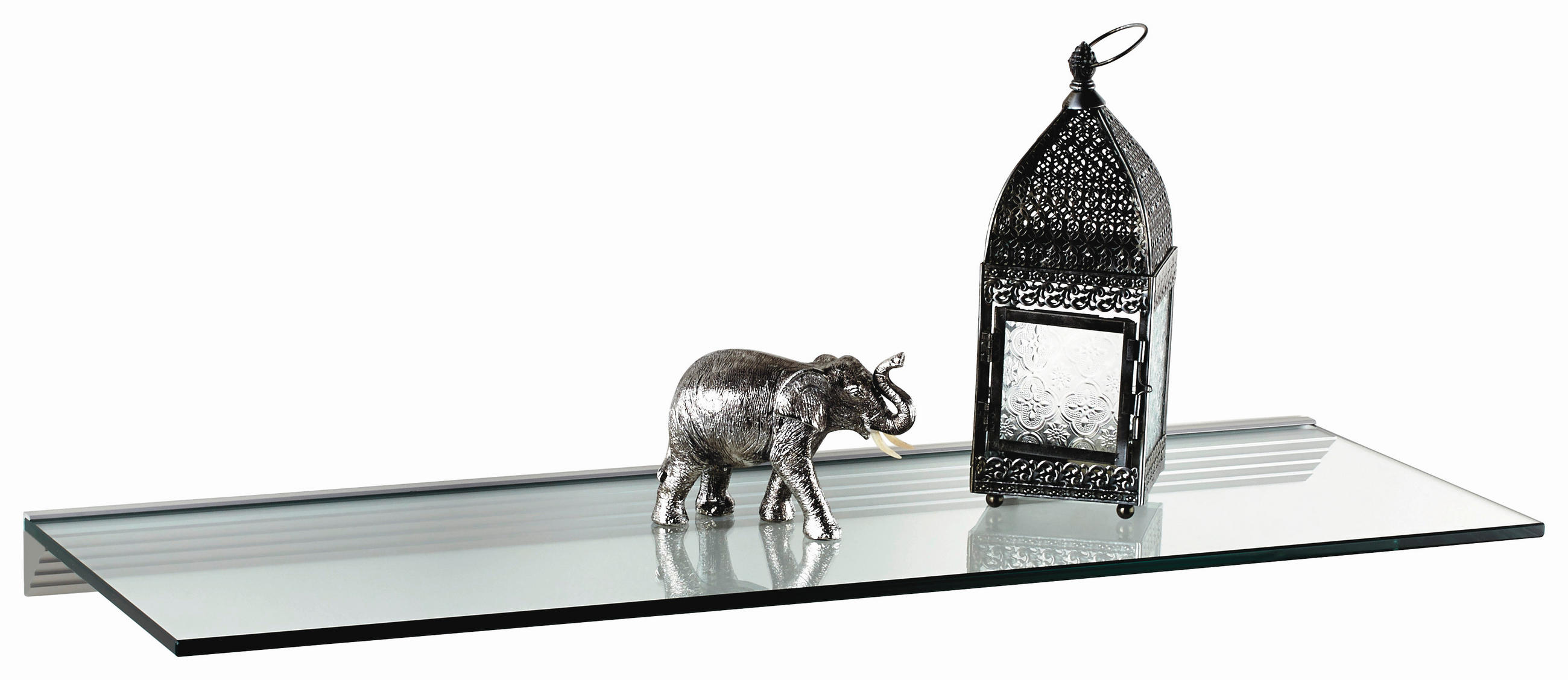 Poliță De Perete 90/1/30 cm, transparent  - transparent, Basics, sticlă (90/1/30cm)