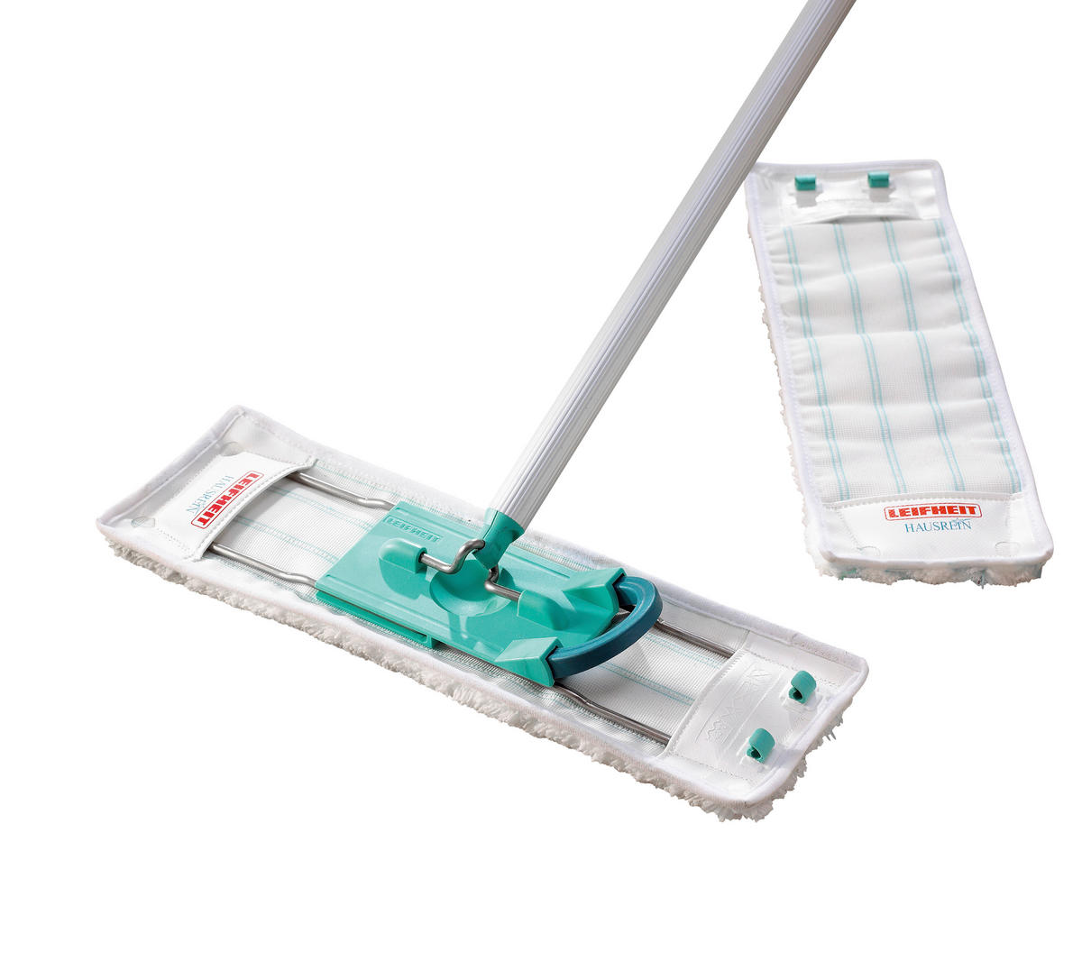 BODENWISCHER - Weiß/Grün, Basics, Kunststoff/Textil - Leifheit