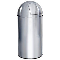 ABFALLSAMMLER 35 L  - Chromfarben/Schwarz, Basics, Kunststoff/Metall (30/66/30cm) - MID.YOU