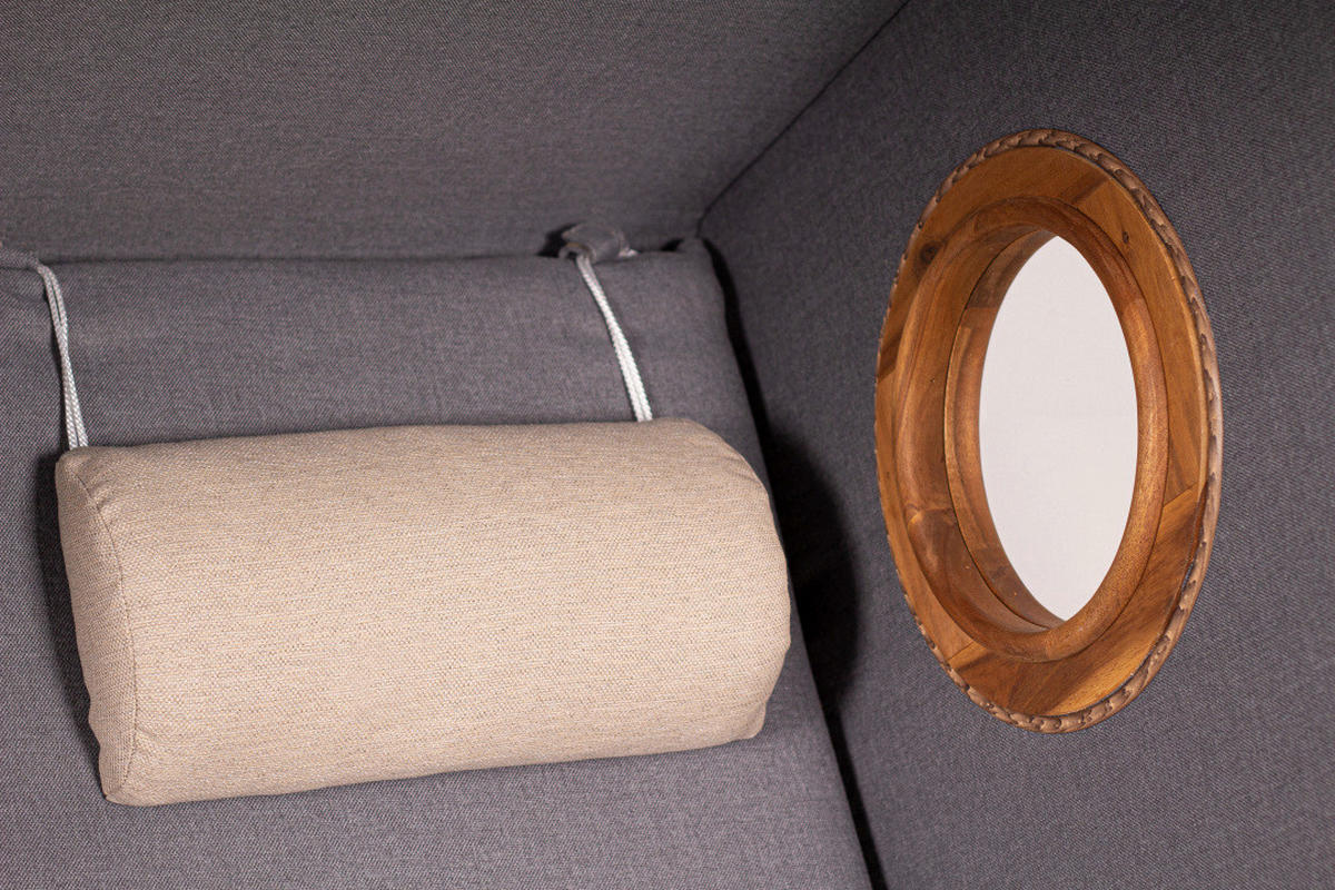 STRANDKORB - Beige/Grau, Basics, Holz/Textil (120/155/80cm)