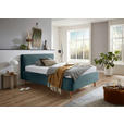 POLSTERBETT 160/200 cm  in Blau  - Blau/Eichefarben, Design, Holz/Textil (160/200cm) - Xora