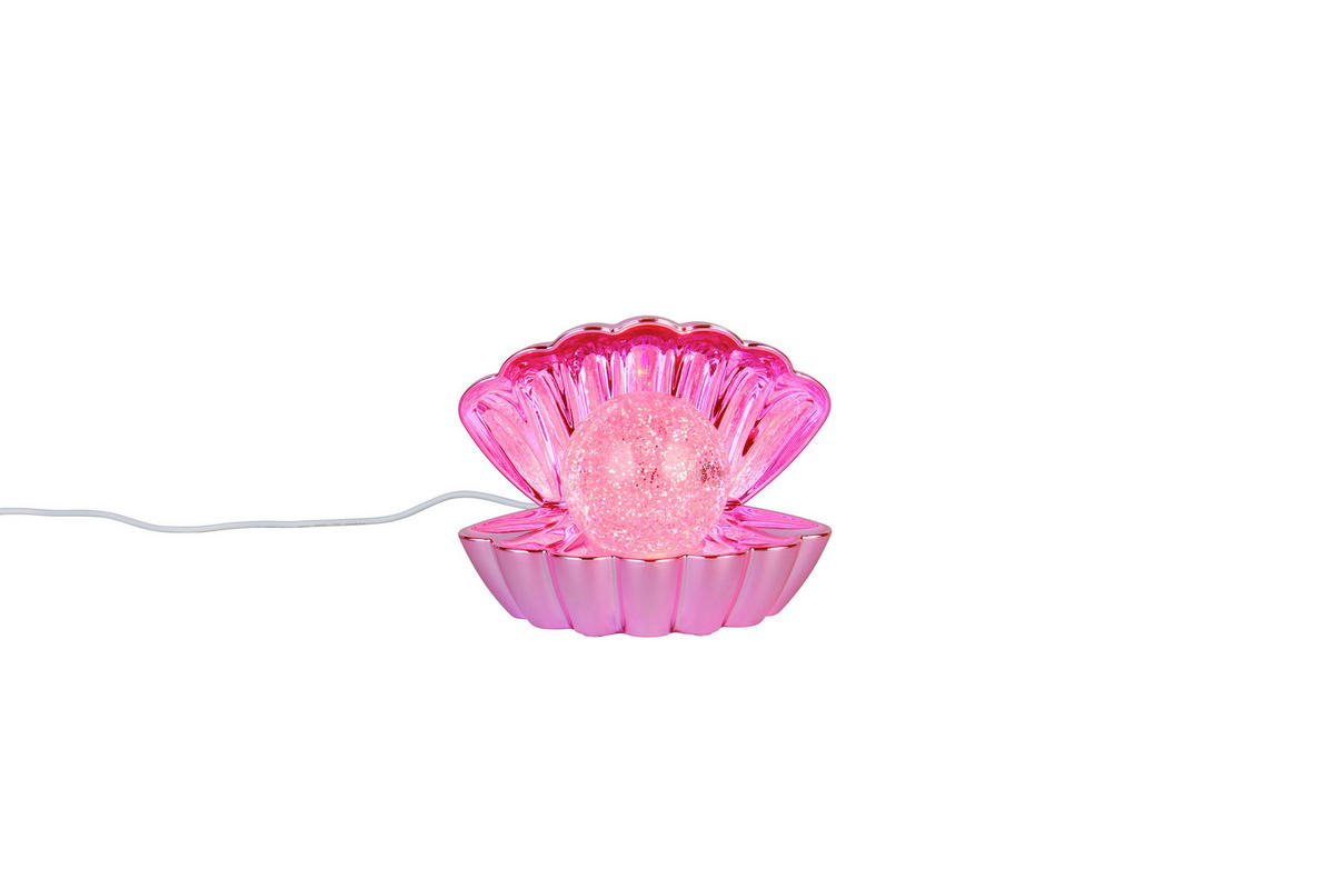 LED-TISCHLEUCHTE Shelly 17.5/12,5/14,5 cm   - Pink/Transparent, Trend, Kunststoff (17.5/12,5/14,5cm)