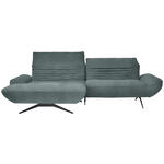 ECKSOFA  in Bouclé Graublau  170-195/280 cm  - Graublau/Schwarz, Design, Textil/Metall (170-195/280cm) - Dieter Knoll
