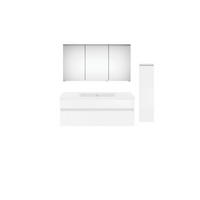 BADEZIMMER  in 150 cm  - Weiß Hochglanz/Weiß, KONVENTIONELL, Keramik/Holzwerkstoff (150cm) - Puris