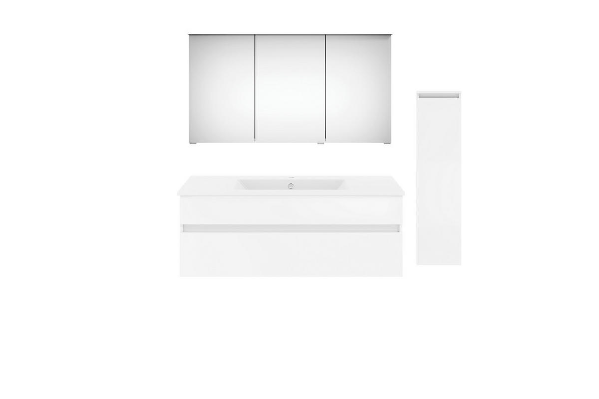 BADEZIMMER  in 150 cm  - Weiß Hochglanz/Weiß, KONVENTIONELL, Keramik/Holzwerkstoff (150cm) - Puris