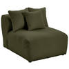 SOFAELEMENT in Flachgewebe, Teddystoff Olivgrün  - Olivgrün, Trend, Textil (85/70/122cm) - Livetastic