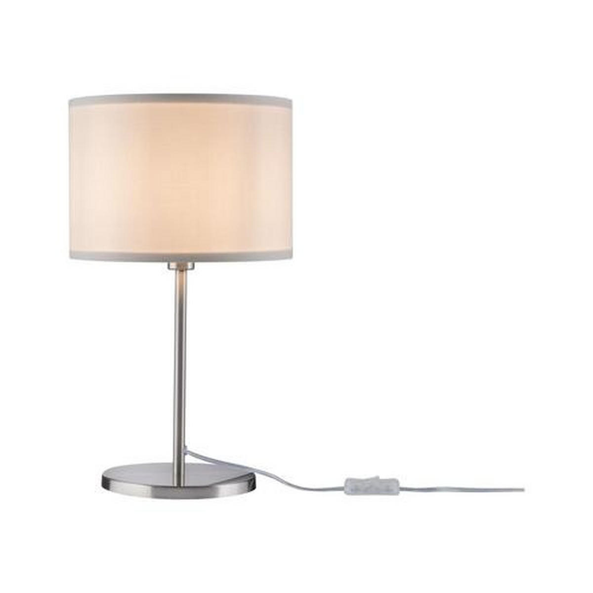 TISCHLEUCHTE 25/45 cm   - Creme, Design, Textil/Metall (25/45cm) - Paulmann