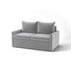 SCHLAFSOFA COLOGNE in Flachgewebe Grau  - Schwarz/Grau, Design, Kunststoff/Textil (152/89/92cm) - MID.YOU