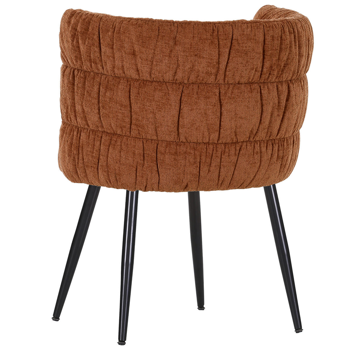 ARMLEHNSTUHL Chenille Rostfarben  - Rostfarben/Schwarz, MODERN, Textil/Metall (62/78/80/62cm) - Livetastic