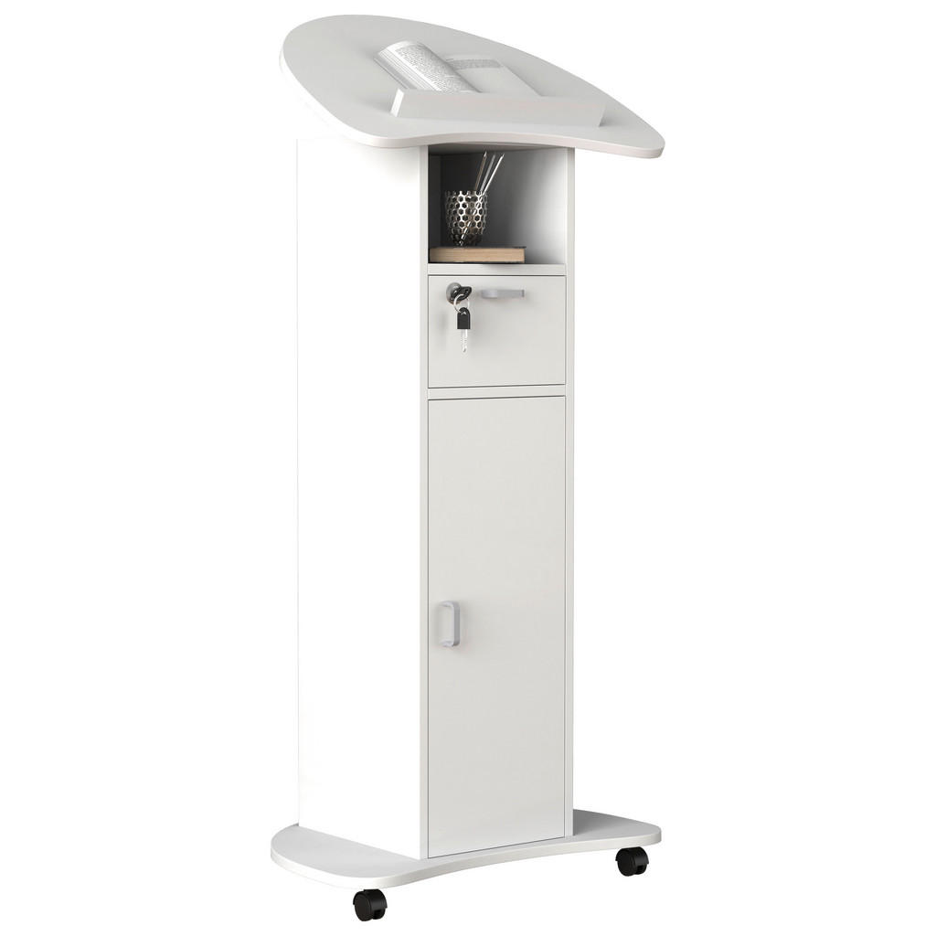 Stehpult Redola L B: 56 Cm Weiß Mit Stauraum