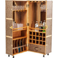 BARSCHRANK Esche Braun, Beige  - Beige/Braun, Trend, Holz/Textil (60/154/60cm) - Kare-Design