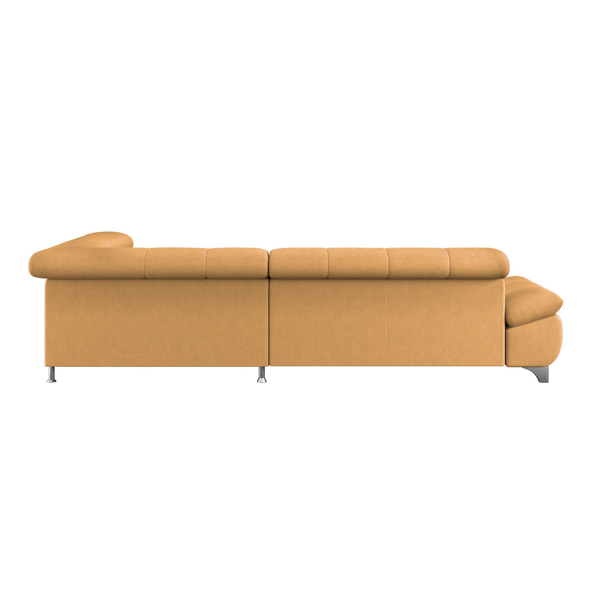 ECKSOFA Goldfarben Chenille  - Chromfarben/Goldfarben, KONVENTIONELL, Textil/Metall (312/234cm) - Livetastic