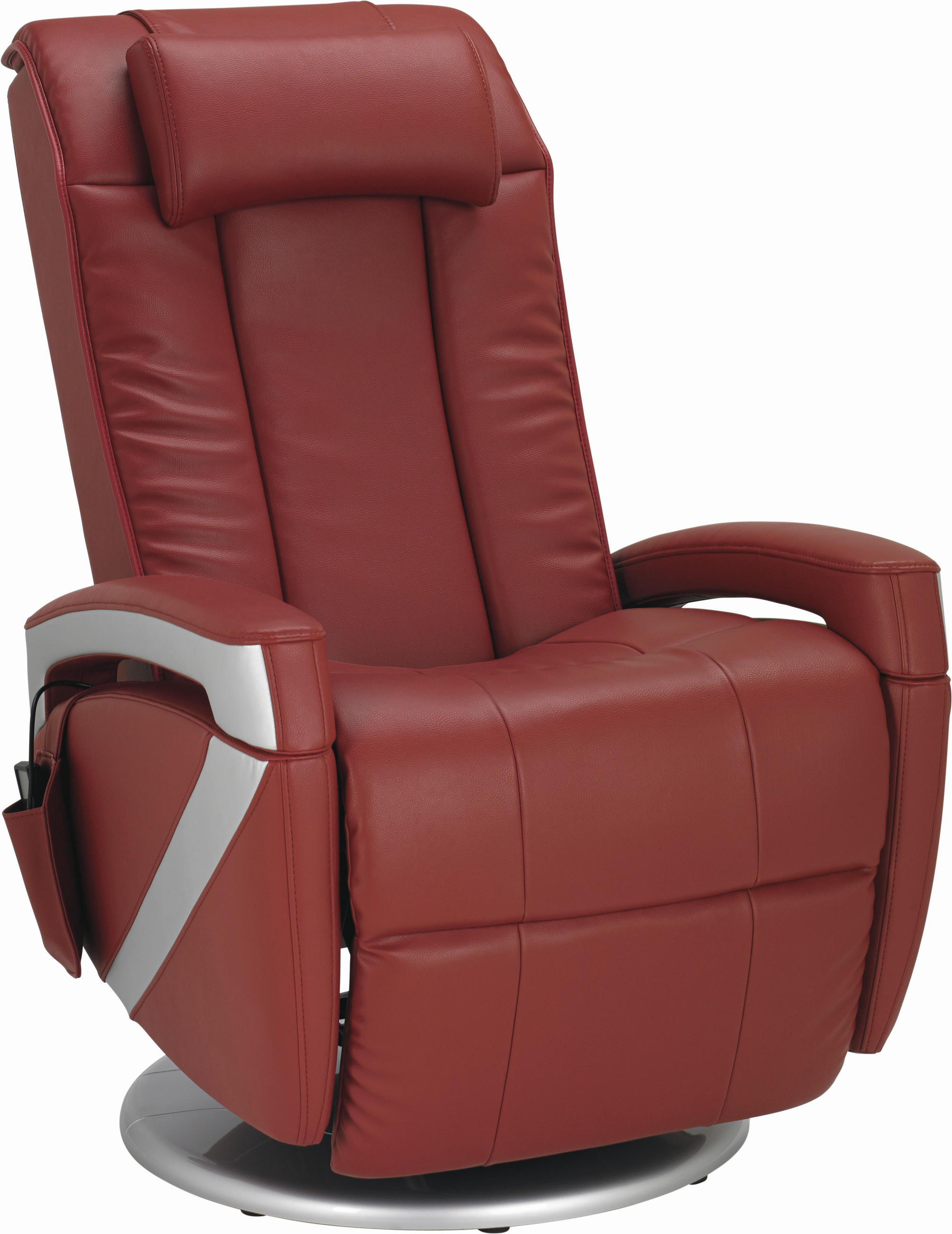 MASSAGESESSEL Lederlook Rot    - Chromfarben/Rot, Design, Textil (75/110/113cm) - Cantus