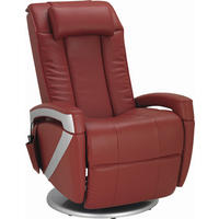 MASSAGESESSEL Lederlook Rot    - Chromfarben/Rot, Design, Textil (75/110/113cm) - Cantus