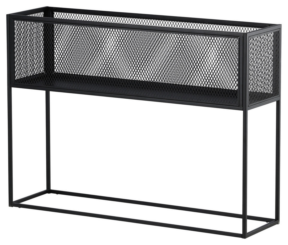 BÜCHERWAND Schwarz  - Schwarz, Design, Metall (110/80/30cm) - Livetastic
